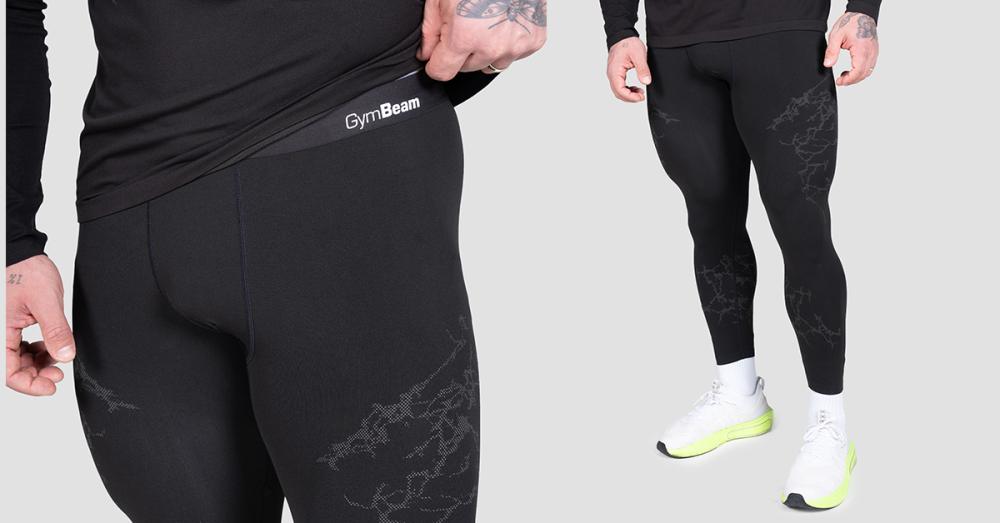 Naadloze Legging Statisch Zwart - GymBeam