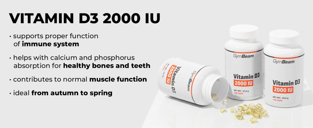 Vitamine D3 2000 IU - GymBeam