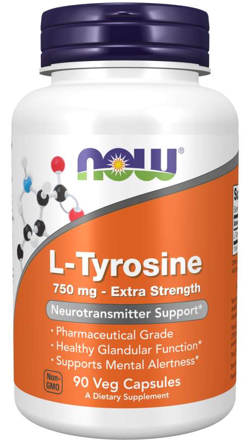 L-Tyrosine 750 mg, Extra Strength - NOW Foods