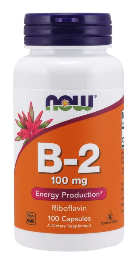 Vitamin B-2 100 mg Capsules - NOW Foods
