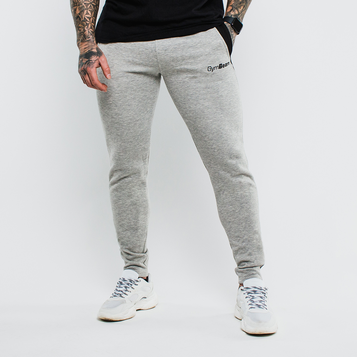 Slimfit Sweatbroek Grijs - GymBeam