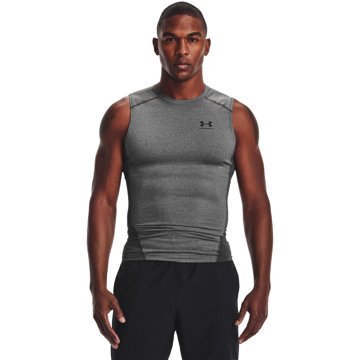 Men‘s compression tank top HG Armour Comp SL Grey - Under Armour