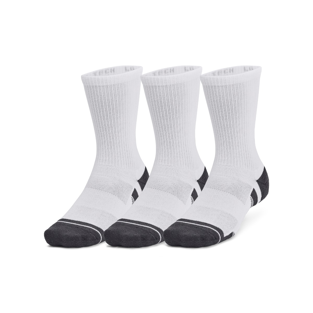 Performance Tech 3pk Crew Socks White - Under Armour