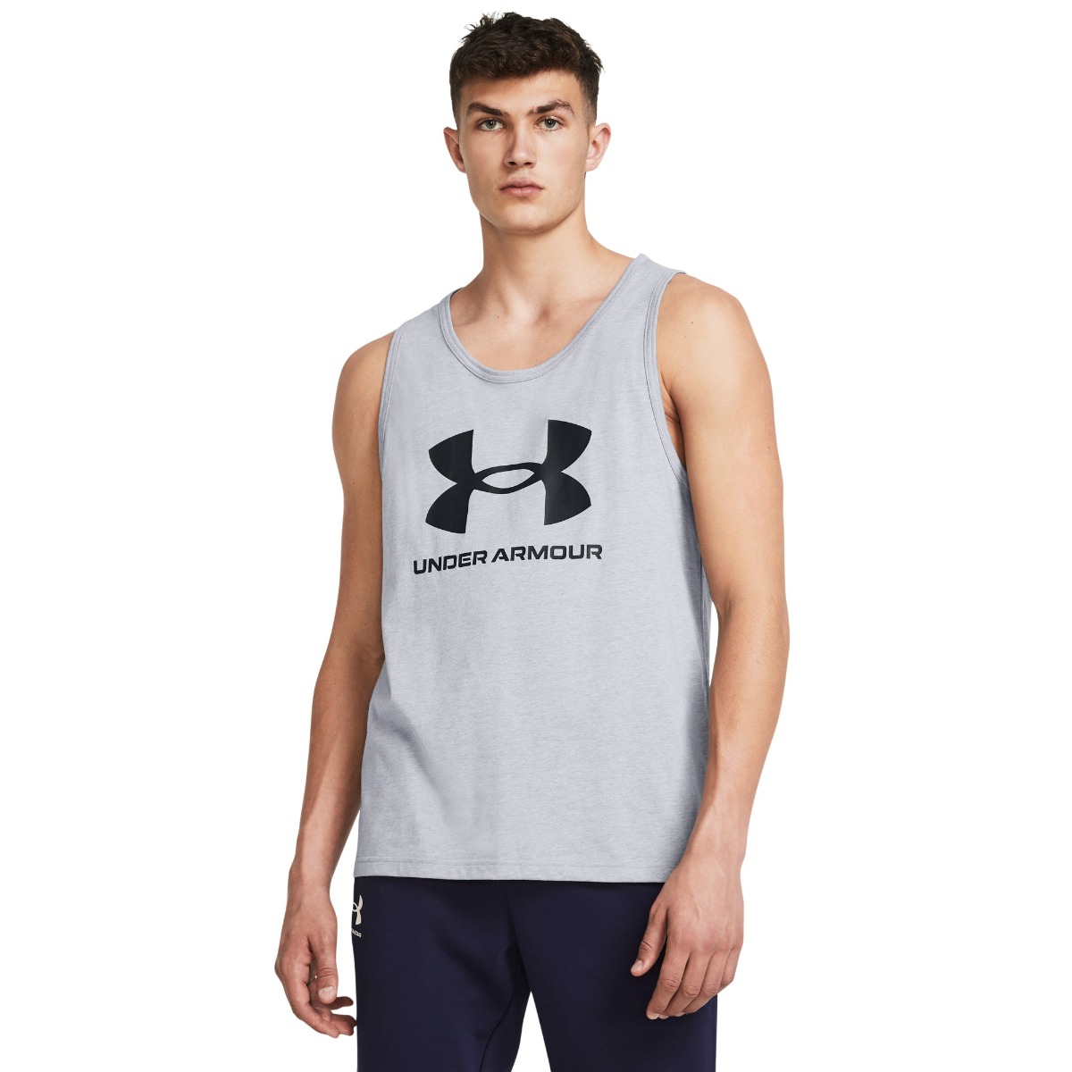 Men‘s tank top SPORTSTYLE LOGO TANK Grey - Under Armour