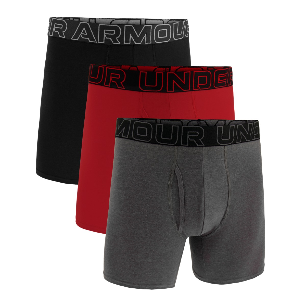 Men‘s boxers Perf Cotton 6in 3Pack Grey - Under Armour