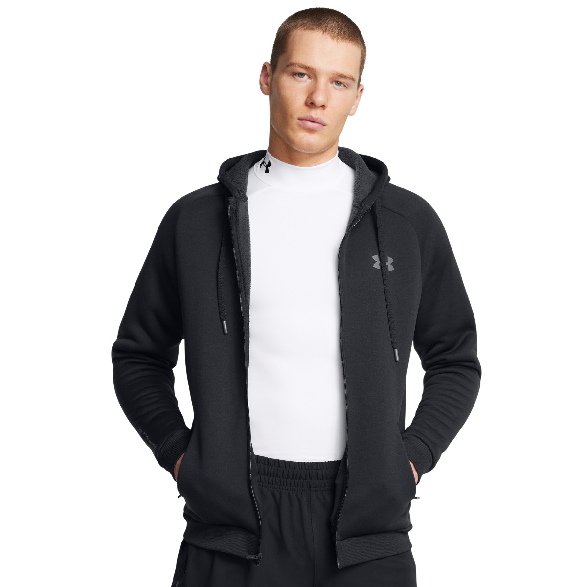 Men‘s sweatshirt Armour Fleece Pro FZ Black - Under Armour