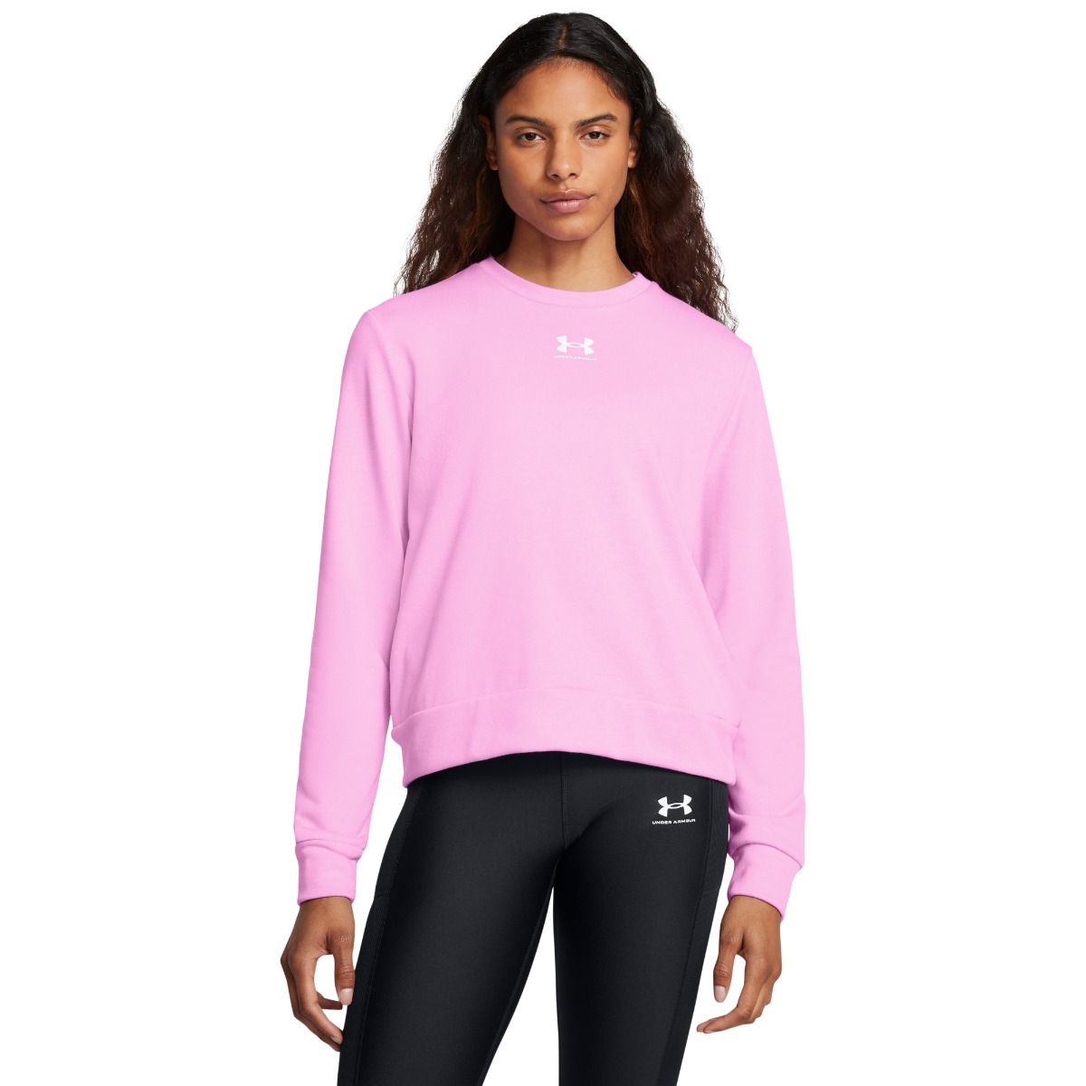 Women‘s sweatshirt Rival Terry Crew Pink - Under Armour