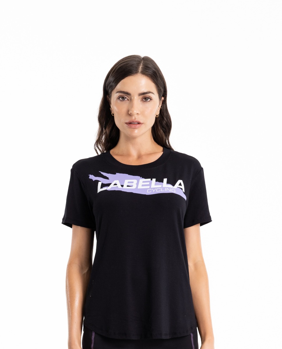 Women‘s Cycling T-shirt Dopamina Black - LABELLAMAFIA
