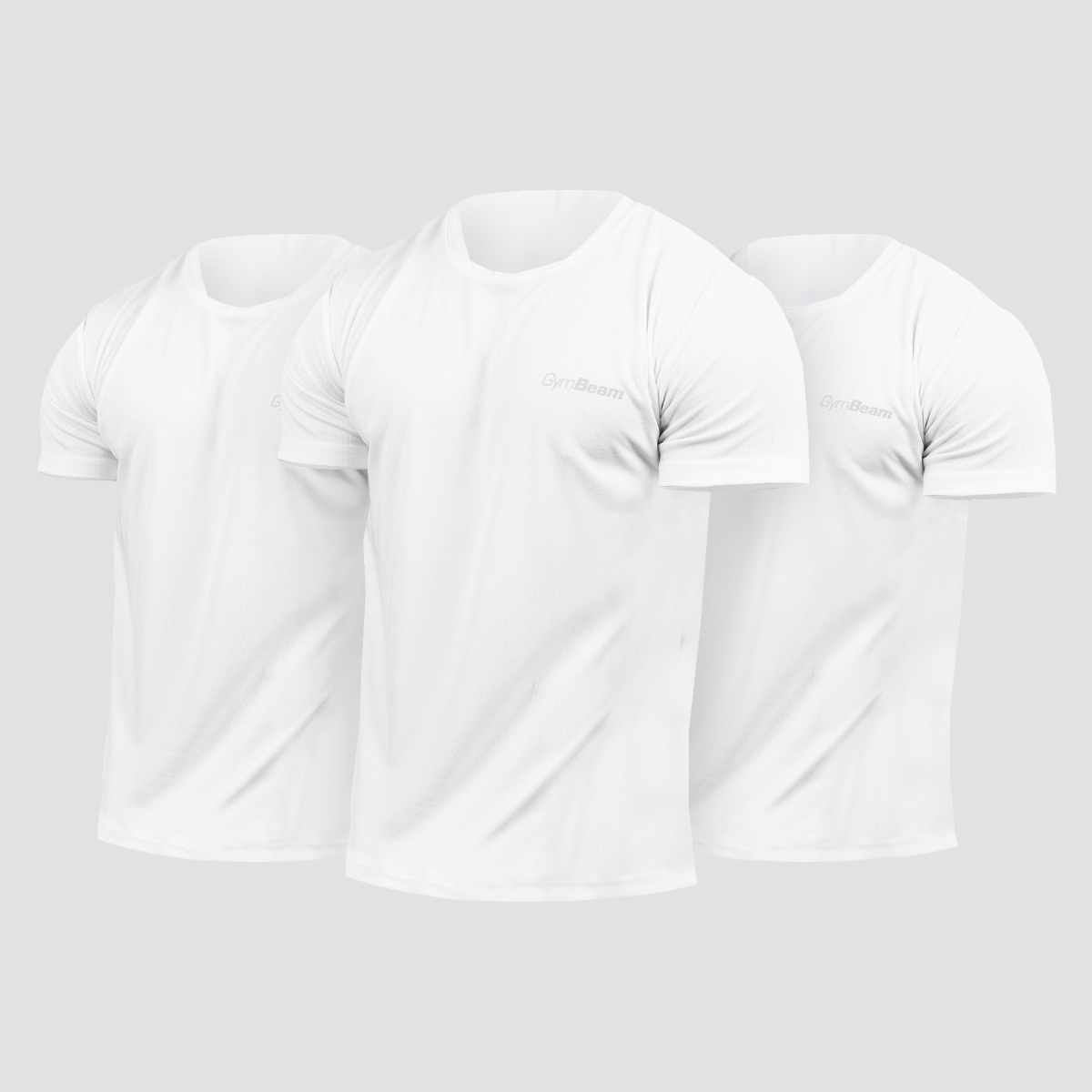Heren TRN T-Shirt 3Pack Wit - GymBeam