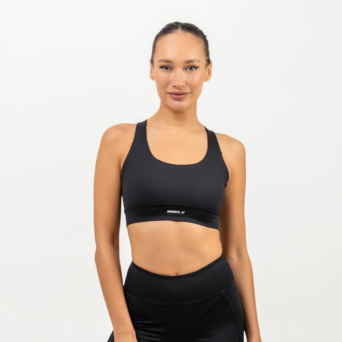 Sport Bra Racer Back Black - NEBBIA