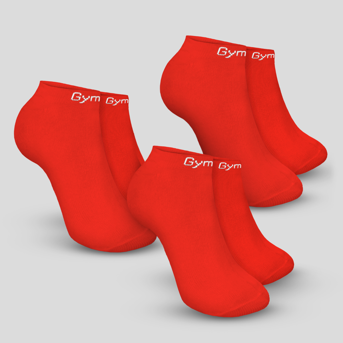 Enkelsokken 3Pack Warm Rood - GymBeam