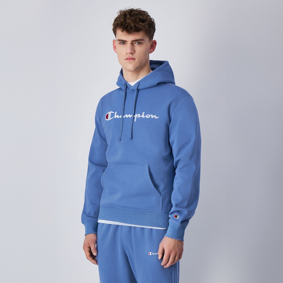 Big Logo Fleece Hoodie Blue - Champion