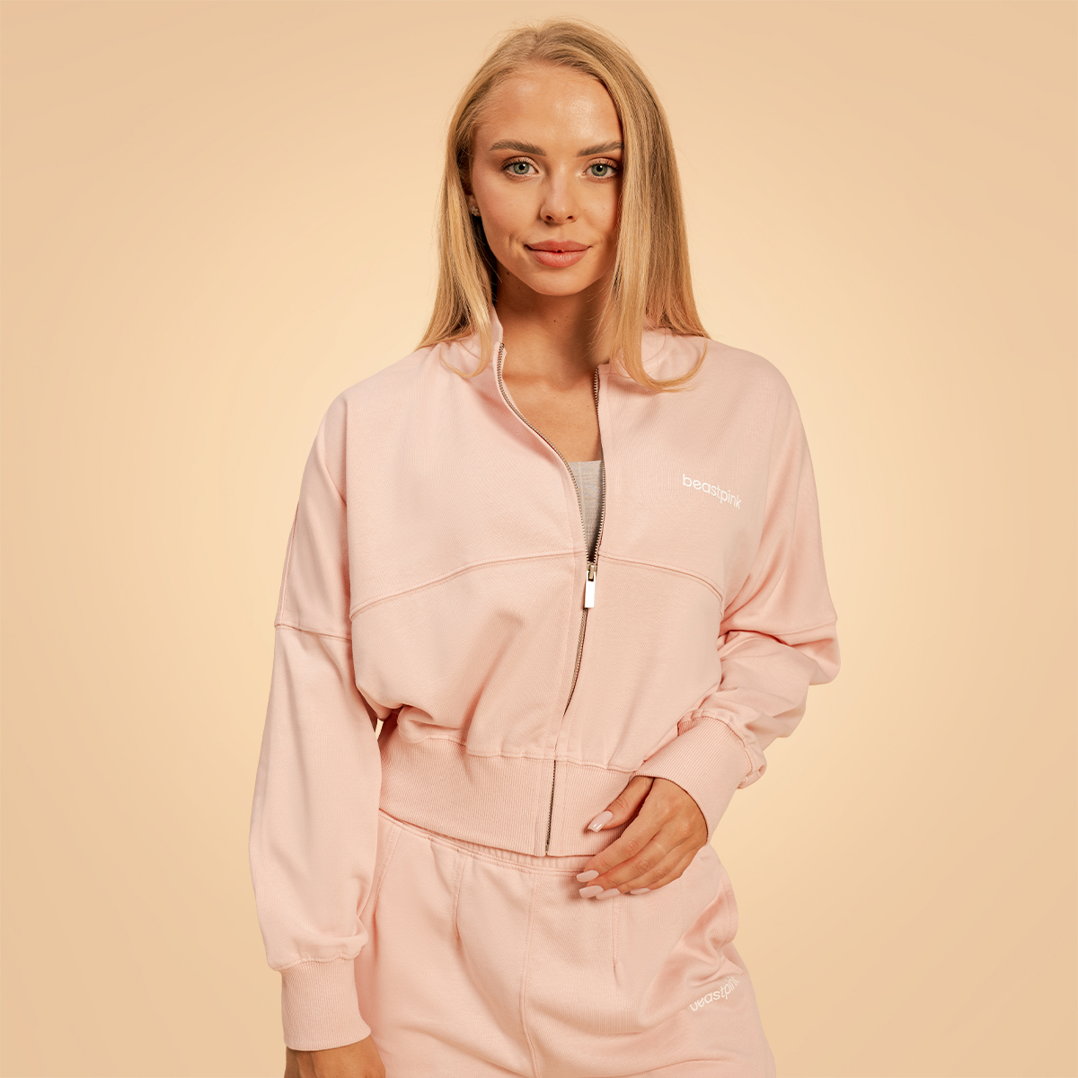 Dames Bliss Zip-Up Sweatshirt Roze - BeastPink