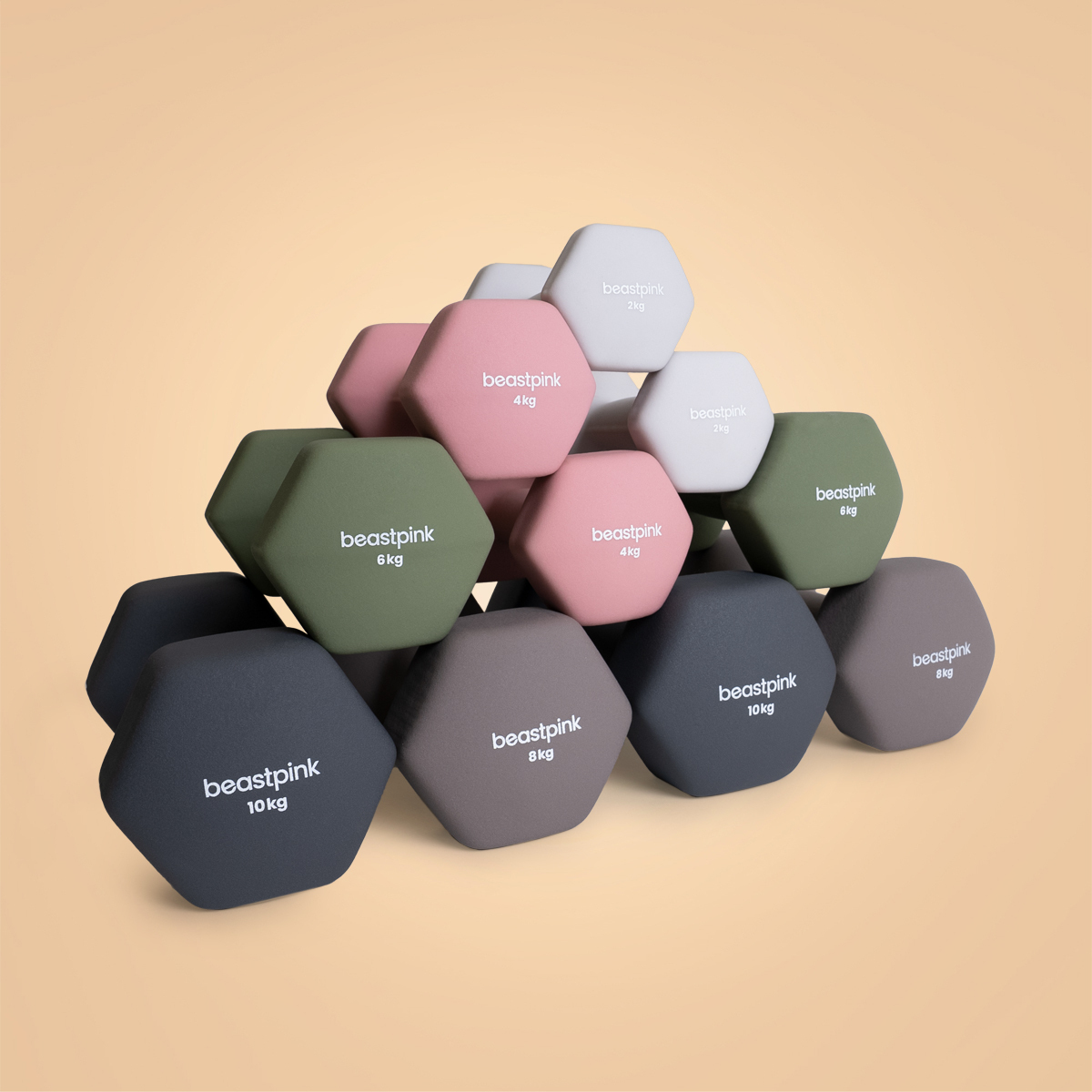 Neoprene Hex Dumbbell - BeastPink