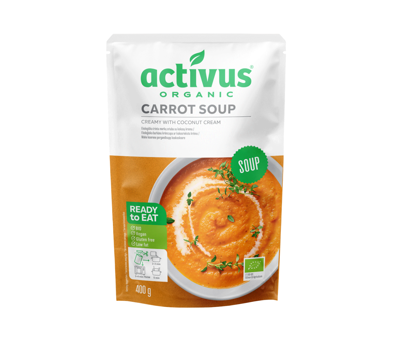 Organic Carrot soup creamy - Activus