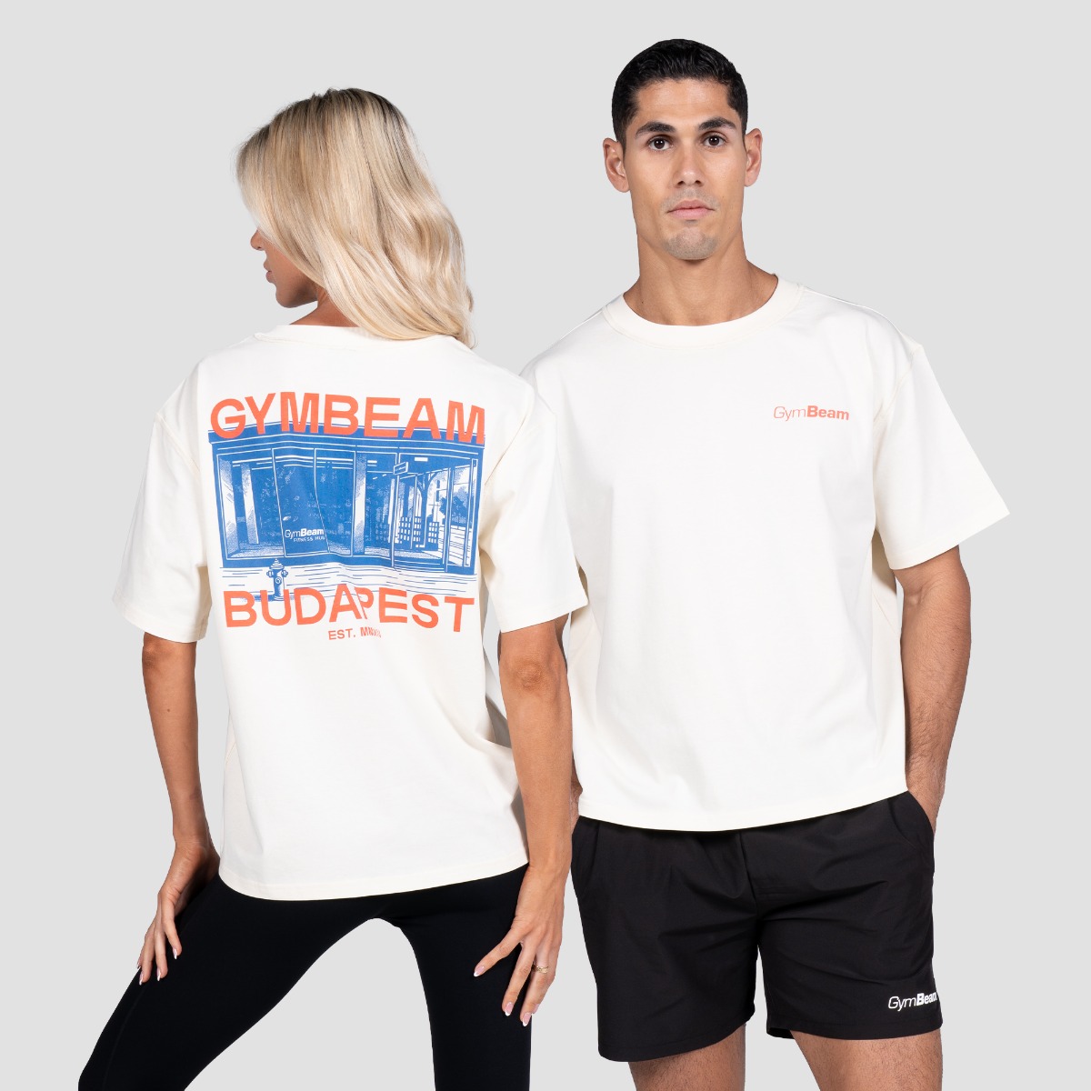 T-shirt Boedapest Crème - GymBeam