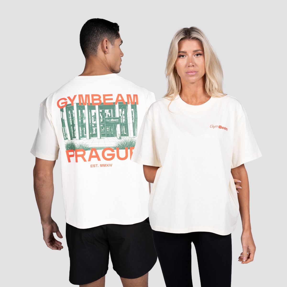 T-shirt crème Praag - GymBeam
