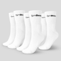 Ponožky 3/4 Socks 3Pack White - GymBeam XL
