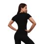 Women‘s T-shirt FIT Black - GymBeam XL