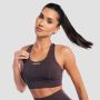 Aura Sports Bra Tee Brown - GymBeam XXL