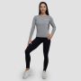 Women‘s Basic Long Sleeve T-Shirt Grey - GymBeam XXL