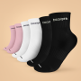 Midhigh Socks 3Pack White Black Pink - BeastPink M