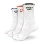 GymRat Socks 3Pack White - GymBeam XL