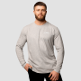 Men‘s Basic Long Sleeve T-Shirt Grey - GymBeam XXXL
