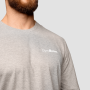 Men‘s Basic Long Sleeve T-Shirt Grey - GymBeam XXXL