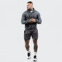 Mikina Zipper Hoodie Grey Black - GymBeam XL