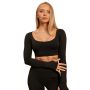 Women‘s Sense Crop Top Black - BeastPink L