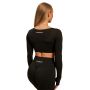 Women‘s Sense Crop Top Black - BeastPink L
