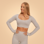 Women‘s Sense Crop Top Grey - BeastPink L