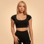 Women‘s Sense Cropped T-shirt Black - BeastPink L