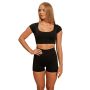 Women‘s Sense Cropped T-shirt Black - BeastPink L