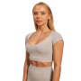 Women‘s Sense Cropped T-shirt Grey - BeastPink L
