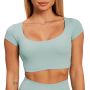 Women‘s Sense Cropped T-shirt Storm Blue - BeastPink M