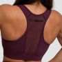 Mesh Panel Sport Bra Eggplant - GymBeam XL
