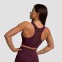 Mesh Panel Sport Bra Eggplant - GymBeam XL
