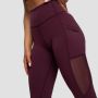 Women‘s Leggings Mesh Panel Eggplant - GymBeam XL
