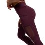 Women‘s Leggings Mesh Panel Eggplant - GymBeam XL