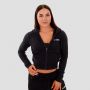 Women‘s Zip-up Hoodie TRN black - GymBeam L