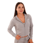 Women‘s Zip-up Hoodie TRN grey - GymBeam L