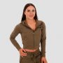 Women‘s Zip-up Hoodie TRN olive - GymBeam L