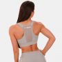 Mesh Panel Sport Bra grey - GymBeam XL