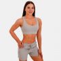 Mesh Panel Sport Bra grey - GymBeam XL