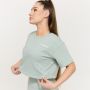Women‘s Limitless Cropped T-shirt Eucalypt - GymBeam XL