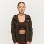 Women‘s Limitless Zip Up Hoodie Espresso - GymBeam XL