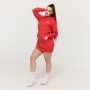 Women‘s Limitless Longline Hoodie Hot Red - GymBeam XXL