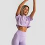 Women‘s Limitless Cropped T-shirt Lavender - GymBeam XL